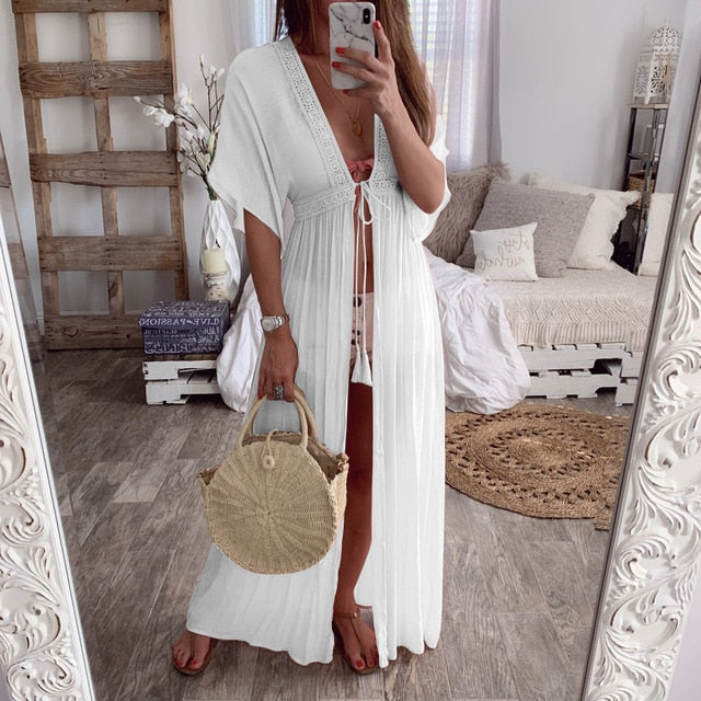Solid Lace Beach Cover Up ShadiDayz Solid Lace Beach Cover Up ShadiDayz