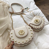 Pearl Chain Crossbody Bags