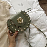 Pearl Chain Crossbody Bags