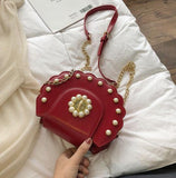 Pearl Chain Crossbody Bags