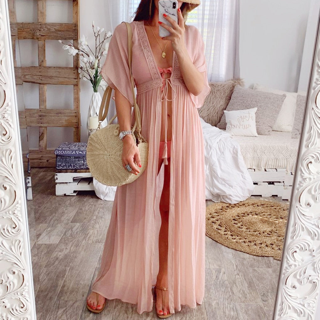 Solid Lace Beach Cover Up ShadiDayz Solid Lace Beach Cover Up ShadiDayz