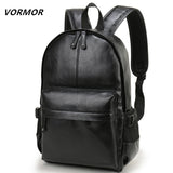 Leather School Backpack