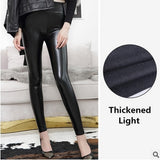 High Waist Leather Leggings for Women